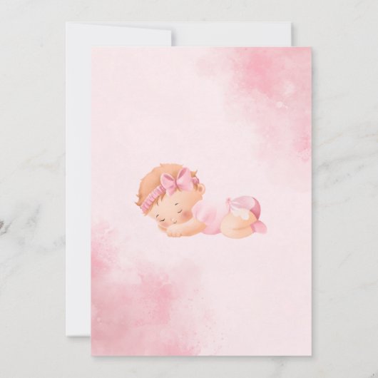 Baby shower Uitnodiging Sjabloon (Achterkant)