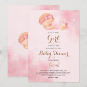 Baby shower Uitnodiging Sjabloon (Voorkant / Achterkant)