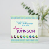 Baby shower Uitnodiging Sjabloon (Staand voorkant)