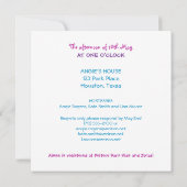 Baby shower Uitnodiging Sjabloon (Achterkant)