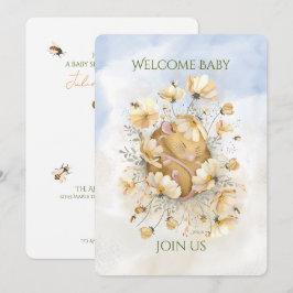 BABY SHOWER UITNODIGING Slaapmuis in Bijenweide
