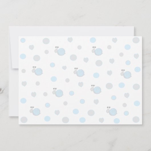 Baby shower Uitnodiging "Snips and Snails" (Achterkant)