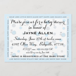 Baby shower Uitnodiging "Snips and Snails"