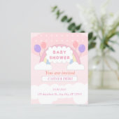 Baby shower Uitnodiging sociale media (Staand voorkant)