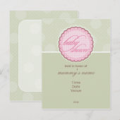 BABY SHOWER UITNODIGING:: spotty dot Uitnodiging Briefkaart (Voorkant / Achterkant)