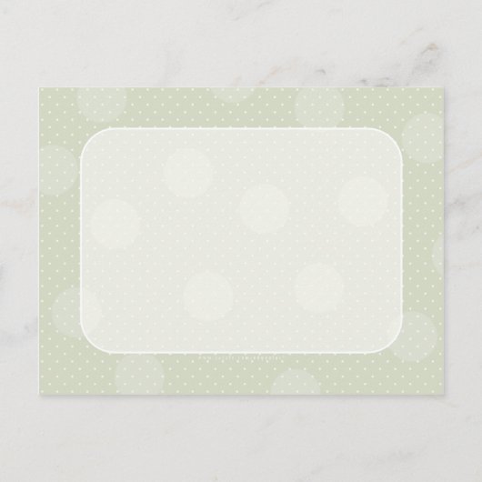 BABY SHOWER UITNODIGING:: spotty dot Uitnodiging Briefkaart (Achterkant)