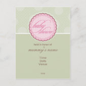 BABY SHOWER UITNODIGING:: spotty dot Uitnodiging Briefkaart (Voorkant)