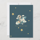 Baby shower Uitnodiging Sterren en Ruimte Thema (Achterkant)