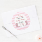 Baby shower Uitnodiging Stickers Het is een Cowgir (Envelop)