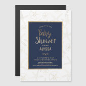 Baby shower Uitnodiging - Strand, Nautisch Magnetische Uitnodiging (Voorkant / Achterkant)