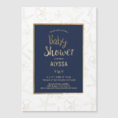 Baby shower Uitnodiging - Strand, Nautisch Magnetische Uitnodiging (Voorkant)