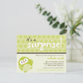 BABY SHOWER UITNODIGING:: surprise uil 2 Uitnodiging Briefkaart (Staand voorkant)