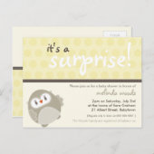 BABY SHOWER UITNODIGING:: surprise uil 8 Uitnodiging Briefkaart (Voorkant / Achterkant)