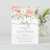 baby shower Uitnodiging | Sweet Florals 02 (Staand voorkant)