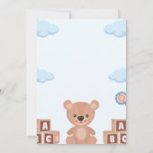 Baby Shower Uitnodiging - Teddybeer (Achterkant)