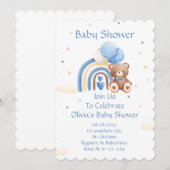 BABY SHOWER UITNODIGING TEDDYBEER (Voorkant / Achterkant)
