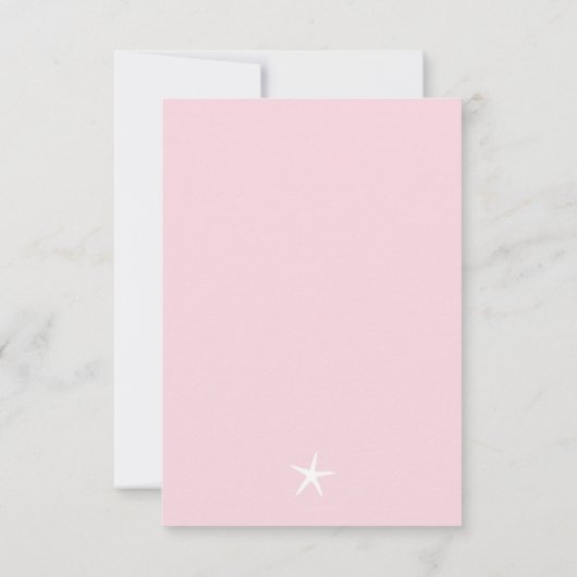 baby shower Uitnodiging tot gouden zeepaardjes (Achterkant)