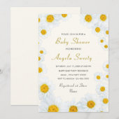 Baby shower Uitnodiging tot prachtige Daisy Flower (Voorkant / Achterkant)