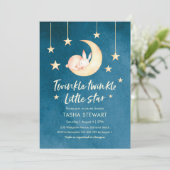 baby shower Uitnodiging | Twinkle Little Star (Staand voorkant)