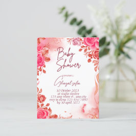 baby shower-uitnodiging uitnodiging briefkaart