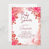 baby shower-uitnodiging uitnodiging briefkaart (Voorkant / Achterkant)