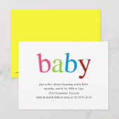 Baby shower-uitnodiging uitnodiging briefkaart (Voorkant / Achterkant)