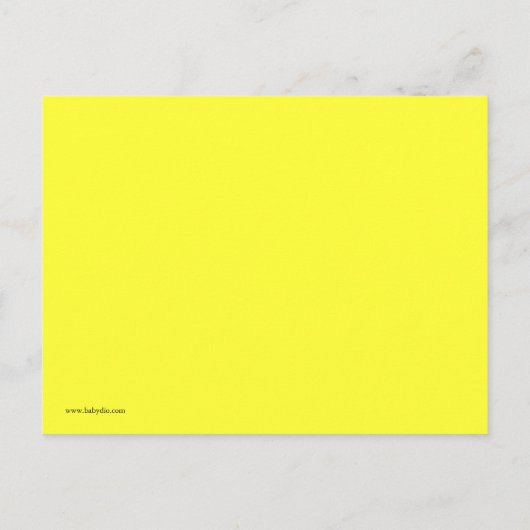 Baby shower-uitnodiging uitnodiging briefkaart (Achterkant)