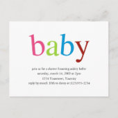 Baby shower-uitnodiging uitnodiging briefkaart (Voorkant)