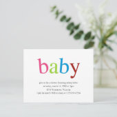 Baby shower-uitnodiging uitnodiging briefkaart (Staand voorkant)