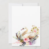 Baby shower-uitnodiging van Beauful Swan Kaart (Achterkant)