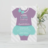 Baby shower-uitnodiging van Little Lady Kaart (Staand voorkant)