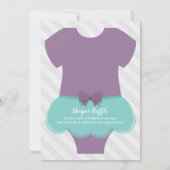 Baby shower-uitnodiging van Little Lady Kaart (Achterkant)