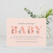 Baby shower-uitnodiging van Little Lady Kaart (Staand voorkant)