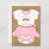 Baby shower uitnodiging van Little Princess Ballet (Voorkant)