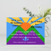 Baby shower Uitnodiging, Vlag van Manitou Springs Kaart (Staand voorkant)