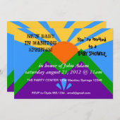 Baby shower Uitnodiging, Vlag van Manitou Springs Kaart (Voorkant / Achterkant)