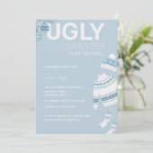 baby shower uitnodiging voor baby boy (Staand voorkant)