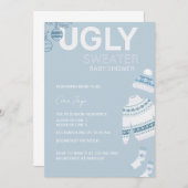 baby shower uitnodiging voor baby boy (Voorkant / Achterkant)