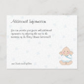 Baby shower Uitnodiging voor Baby Boy Blue Carriag (Achterkant)