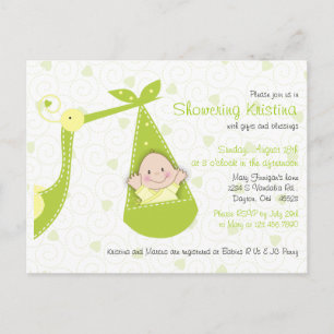Baby shower Uitnodiging voor Baby Gender UnknowSto Briefkaart