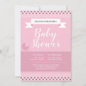 Baby shower Uitnodiging voor Baby Meisje (Voorkant)