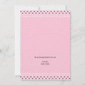 Baby shower Uitnodiging voor Baby Meisje (Achterkant)