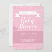 Baby shower Uitnodiging voor Baby Meisje