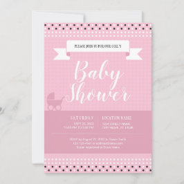 Baby shower Uitnodiging voor Baby Meisje