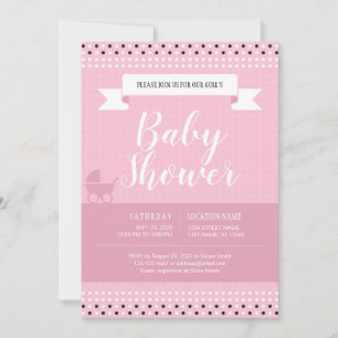 Baby shower Uitnodiging voor Baby Meisje