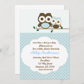 Baby shower-uitnodiging voor babyjongen kaart (Voorkant / Achterkant)