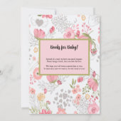 Baby shower-uitnodiging voor baby's, Bunny Kaart (Achterkant)