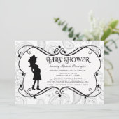 Baby shower uitnodiging voor Cowgirl paisley (Staand voorkant)