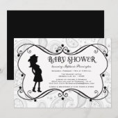 Baby shower uitnodiging voor Cowgirl paisley (Voorkant / Achterkant)