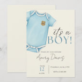 Baby shower uitnodiging voor de politie (Voorkant / Achterkant)